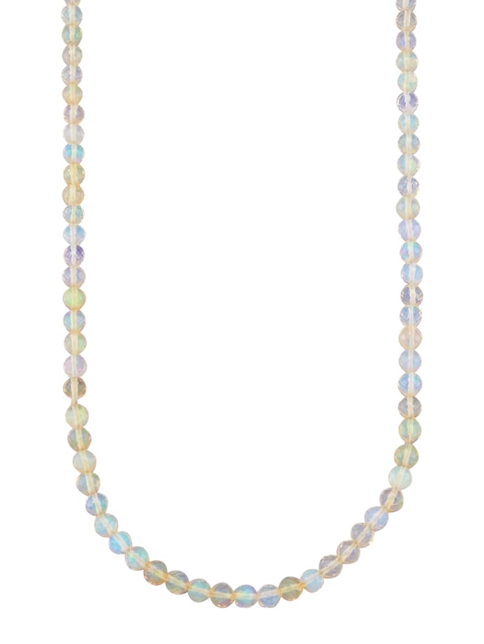 KLiNGEL Collier avec opales d’Éthiopie, Blanc