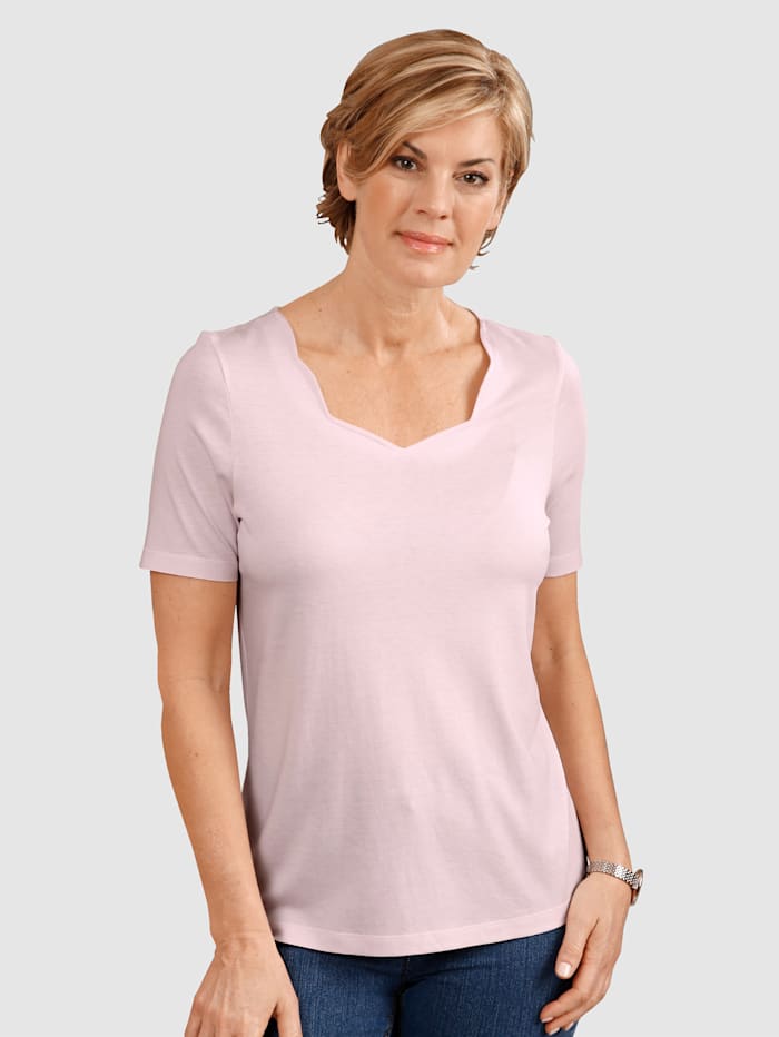 Paola Shirt mit schönem Ausschnitt, Rosé