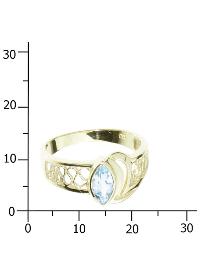 Ring - Anisia - Gold 333/000 - Blautopas
