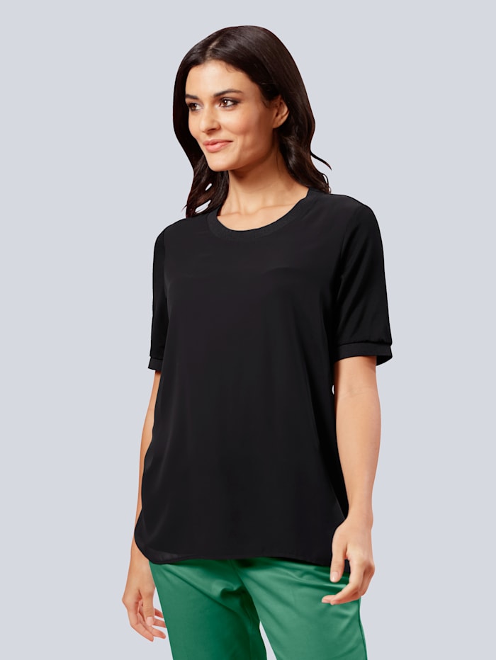 Alba Moda T-shirt à effet superposé, Noir