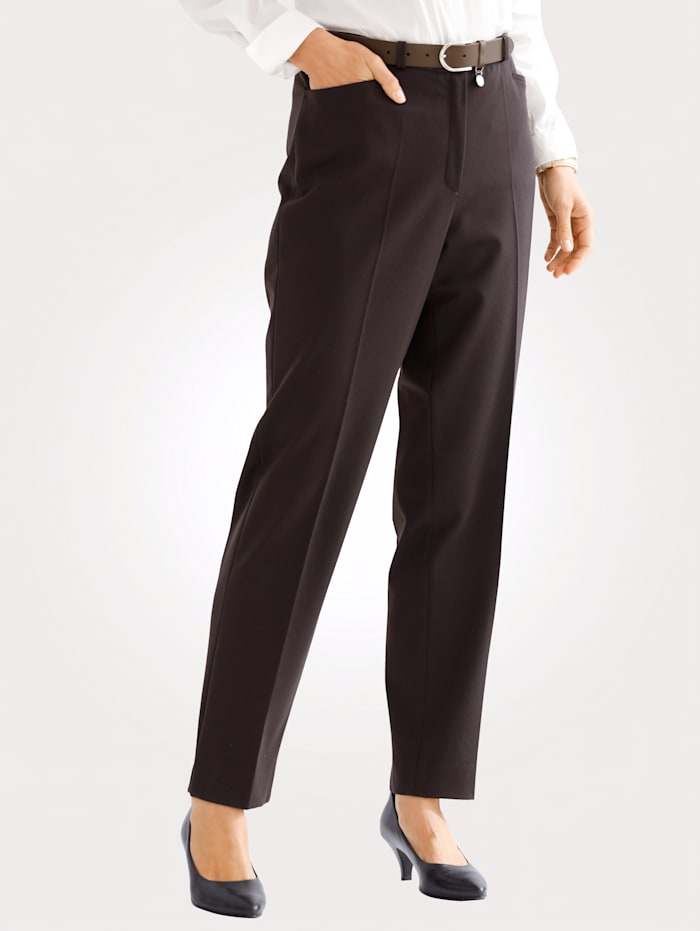 MONA Trousers with stretch, Brown