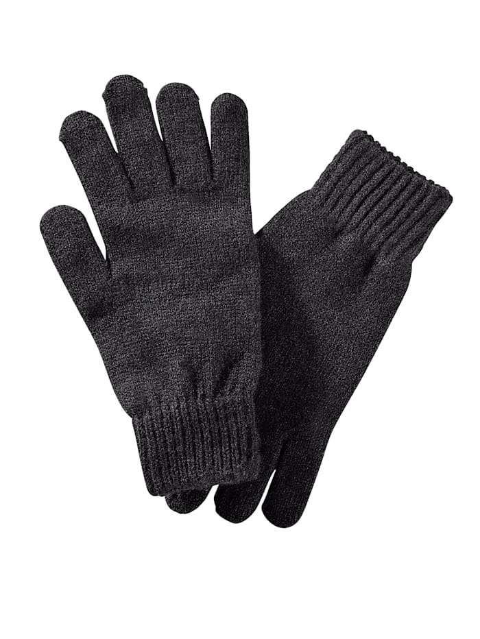 BABISTA Handschoenen met elastische geribde boorden bij de pols, Zwart