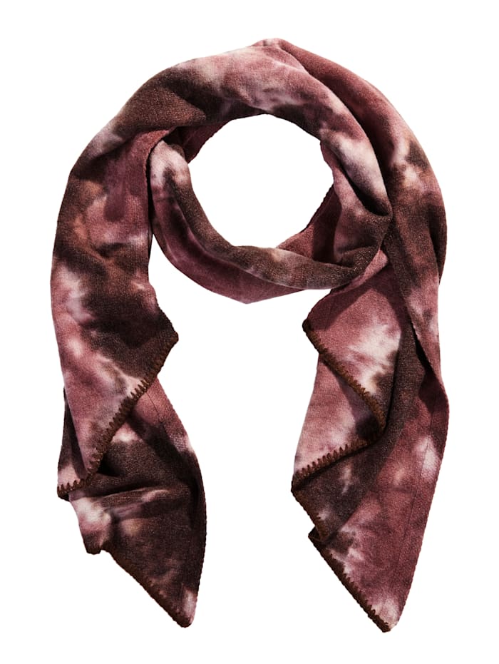 REKEN MAAR Schal mit Batik-Muster, Rosé