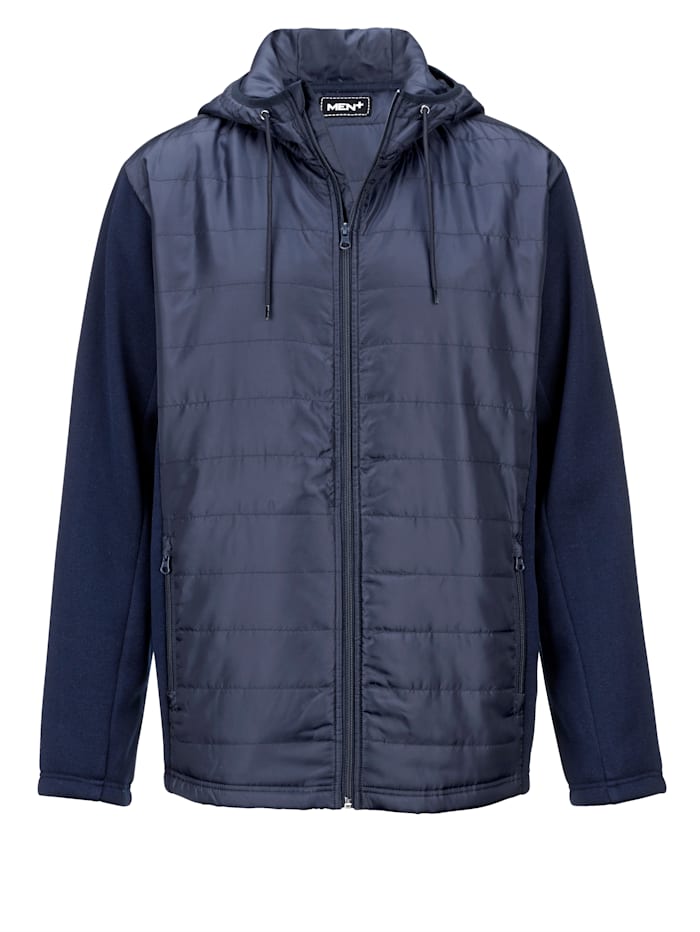 Men Plus Hybrid-Jacke Spezialschnitt, Marineblau