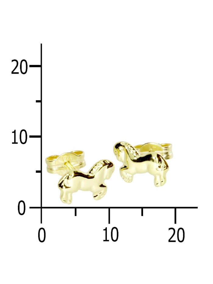 Ohrstecker - Pferd - Gold 333/000 - ,