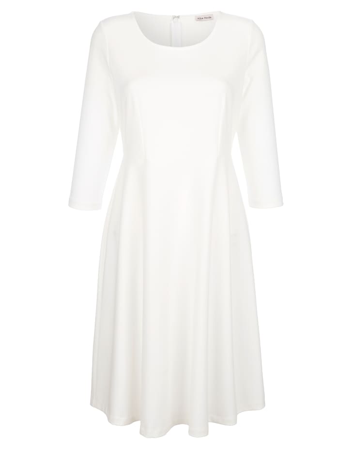 Alba Moda Kleid mit ausgestelltem Rock, Weiß