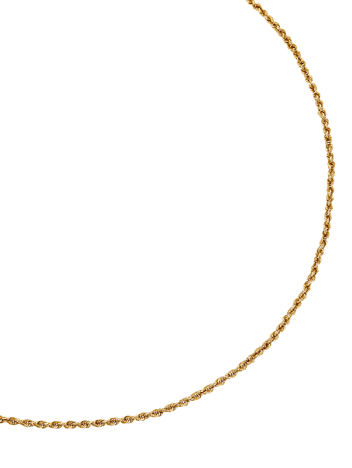 Amara Or Chaîne maille cordon en or jaune 585, 50 cm, Or jaune