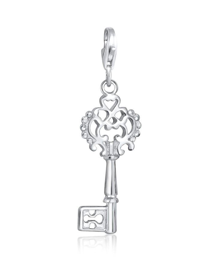 Nenalina Charm Anhänger Schlüssel Symbol Ornament 925 Silber, Silber