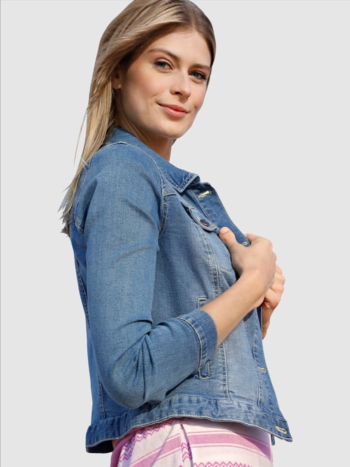 Jeansjakke med vasket effekt