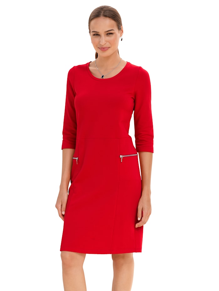 AMY VERMONT Kleid aus angenehmer Sweatware, Rot