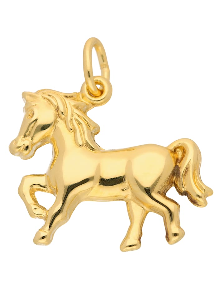 1001 Diamonds 585 Gold Anhänger Pferd, gold