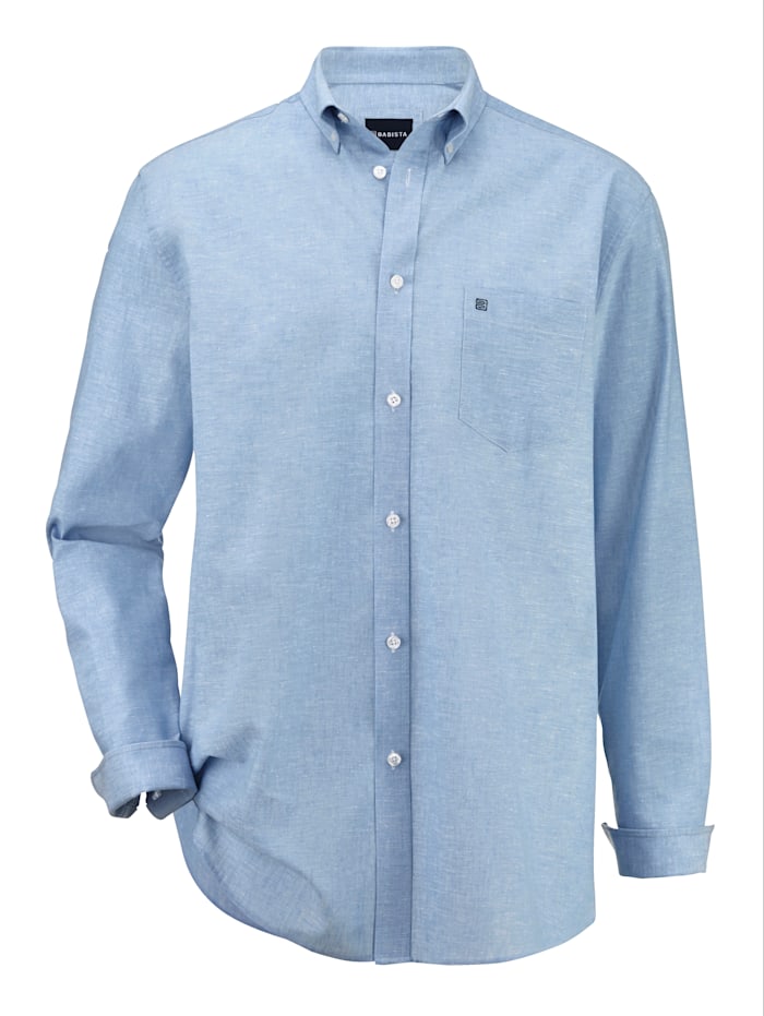 BABISTA Overhemd in licht gemêleerde look, Lichtblauw