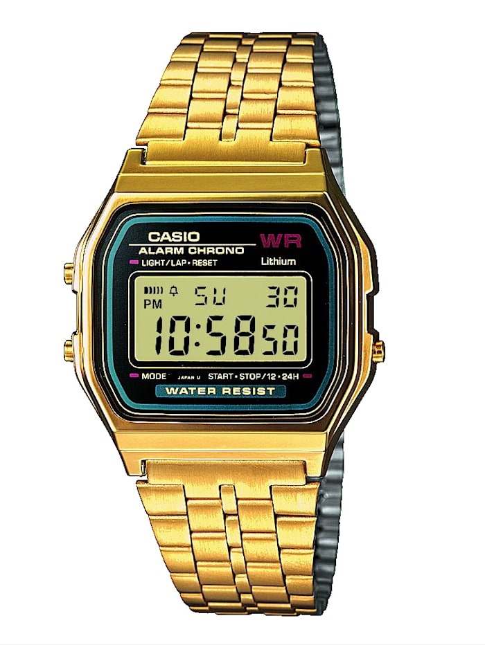 Casio Digitaluhr-Chronograph A159WGEA-1EF, Gelbgoldfarben
