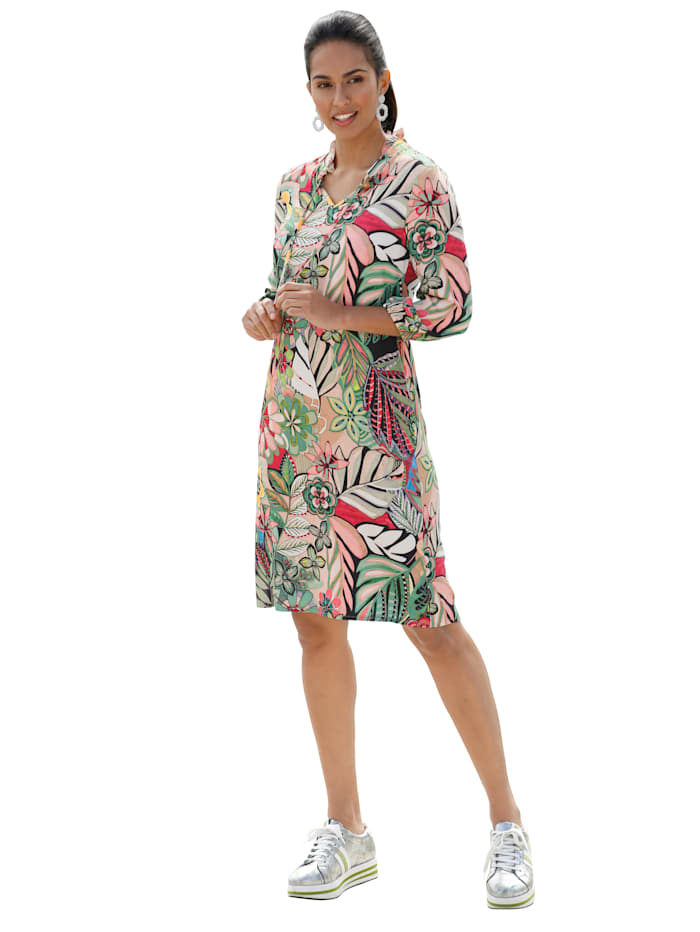 AMY VERMONT Kleid mit floralem Muster, Grün/Multicolor