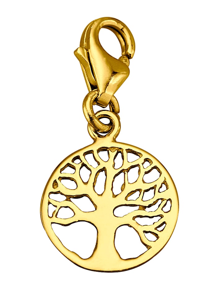 KLiNGEL Pendentif "arbre de vie" en or jaune 375, Coloris or jaune
