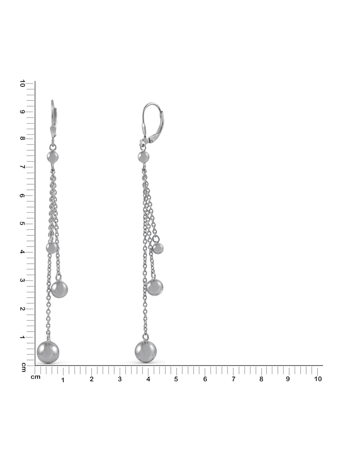 Ohrringe 925/- Sterling Silber 9,2cm Glänzend