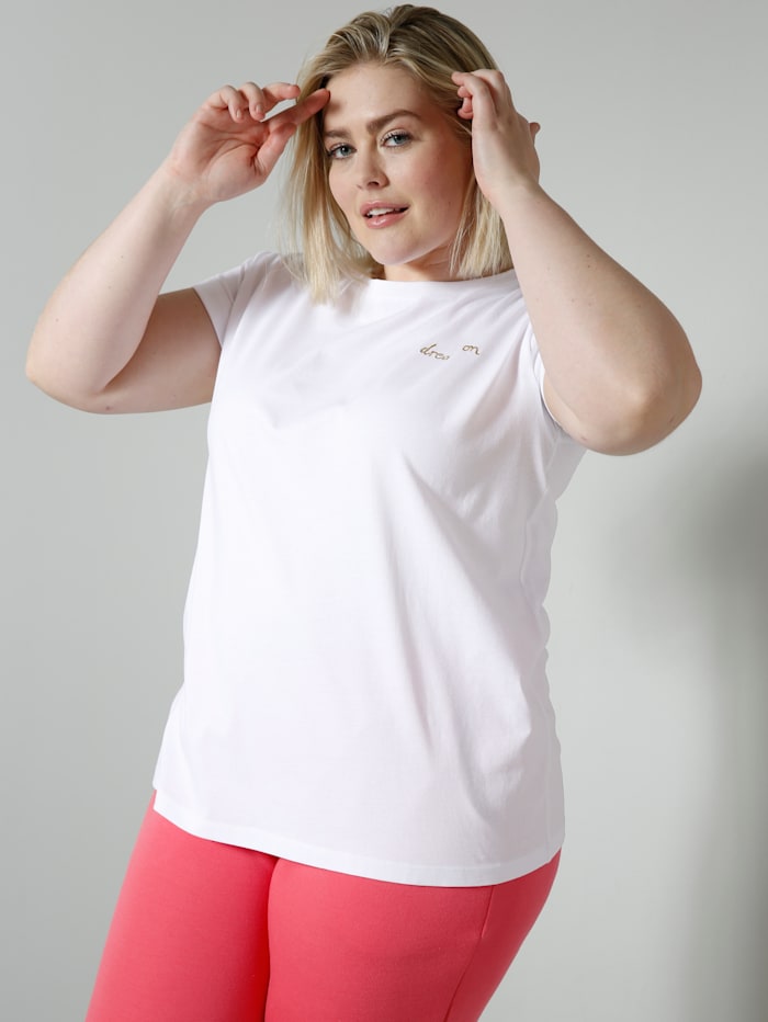 Sara Lindholm Shirt aus hochwertiger Pima Baumwolle, Weiß
