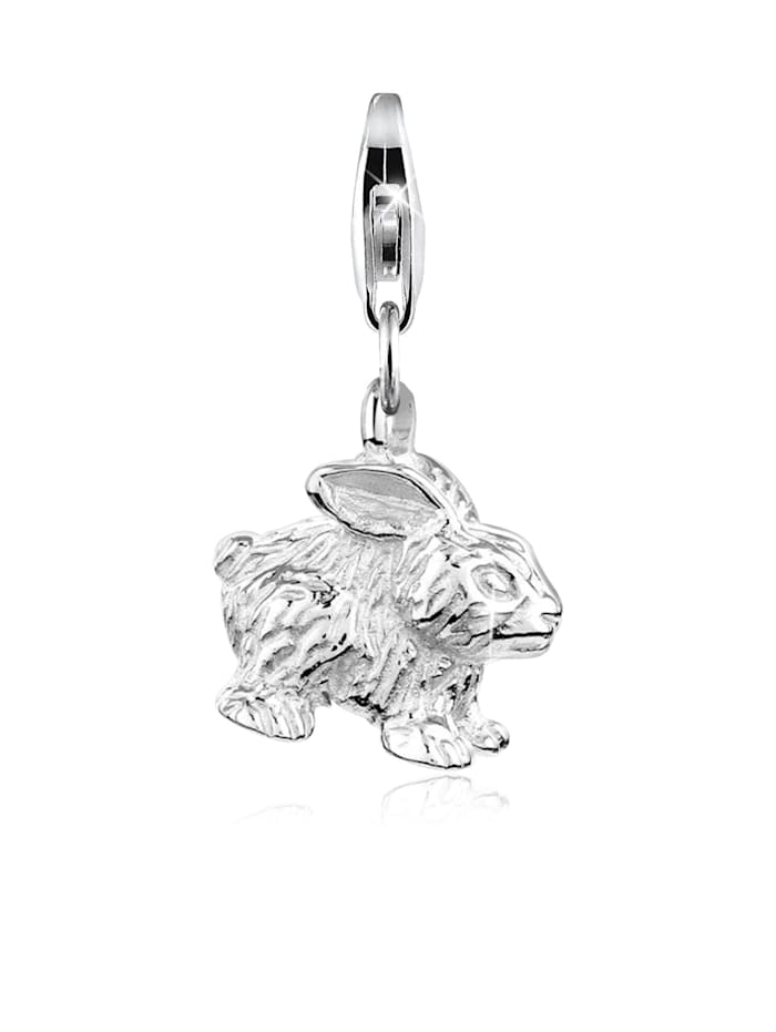 Nenalina Charm Anhänger Hase Ostern 925 Sterling Silber, Silber