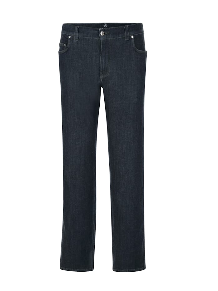 Boston Park Jean 5 poches de coupe Straight Fit, Dark blue