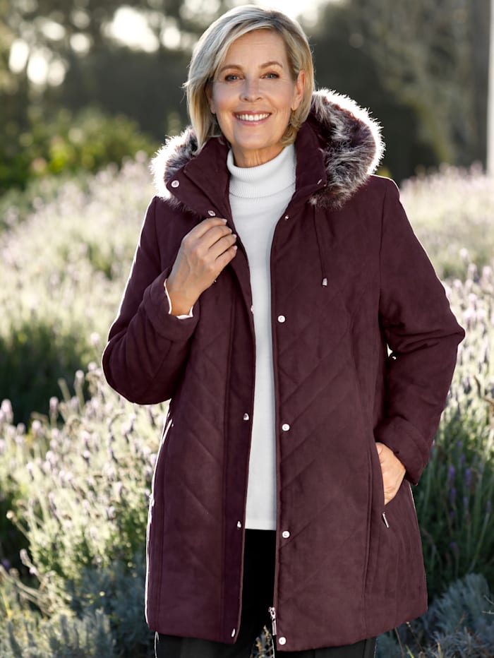 m. collection Jacke in Micromoos-Qualität, Pflaume