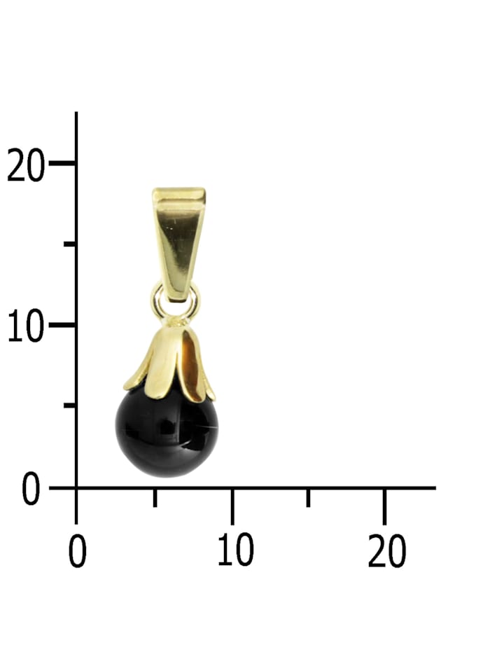Anhänger - Glocke - Gold 333/000 - Onyx