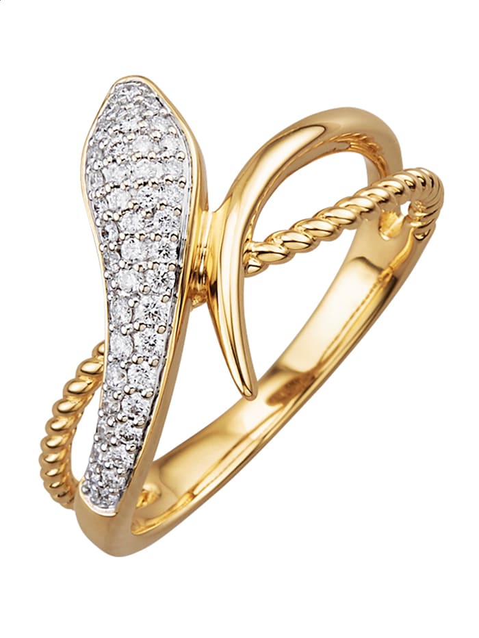 Amara Diamant Schlangen-Ring mit Brillanten, Weiß