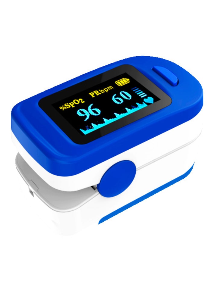 MediaShop Pulsoximeter voor het meten van hartslag en zuurstofgehalte, Blauw