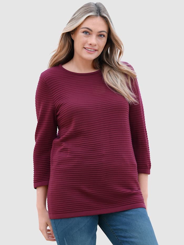 basically you Pull-over en maille souple, Fuchsia