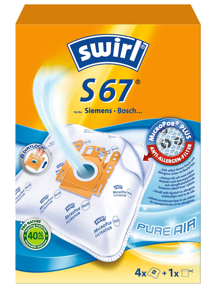 Melitta Swirl® Staubsaugerbeutel S 67, Weiß