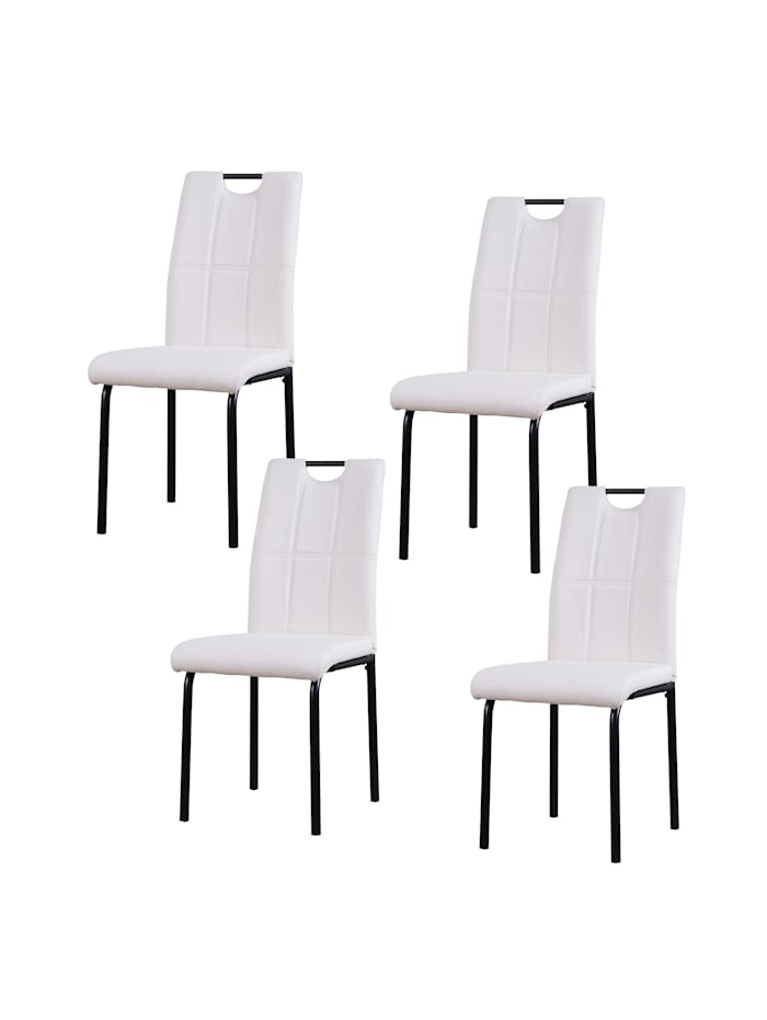 HTI-Living Stuhl Denton PU Weiß, Weiß