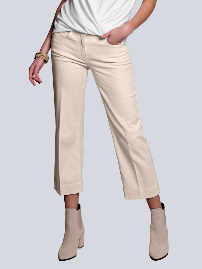Alba Moda Jeans Culotte in komfortabler elastischer Qualität, Off-white