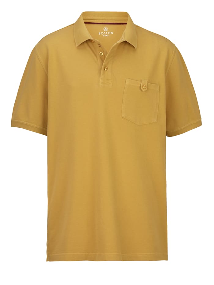 Boston Park Poloshirt aus reiner Baumwolle, Gelb