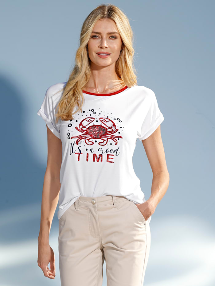 Shirt mit effektvollem Krabben Print