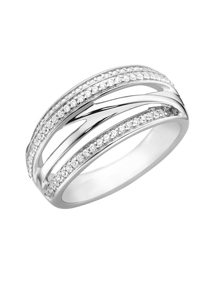 Smart Jewel Ring Verschlungen Mit Zirkonia Steinen Silber 925 Wenz