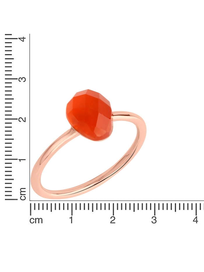 Ring 925/- Sterling Silber Carneol orange Glänzend 1,70ct.