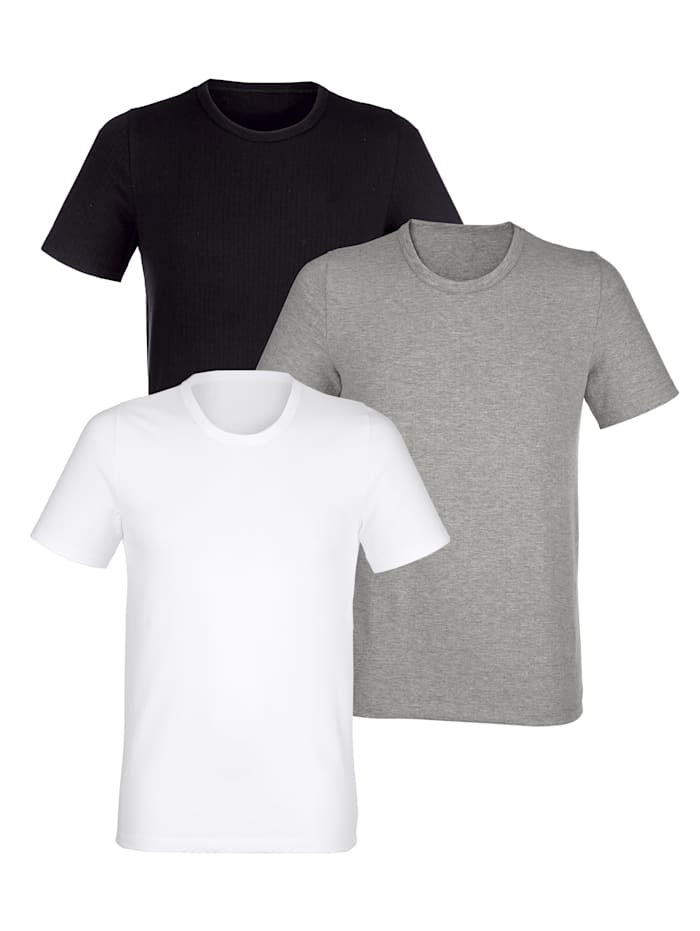 BABISTA T-shirts à fines rayures, Blanc/Noir/Gris