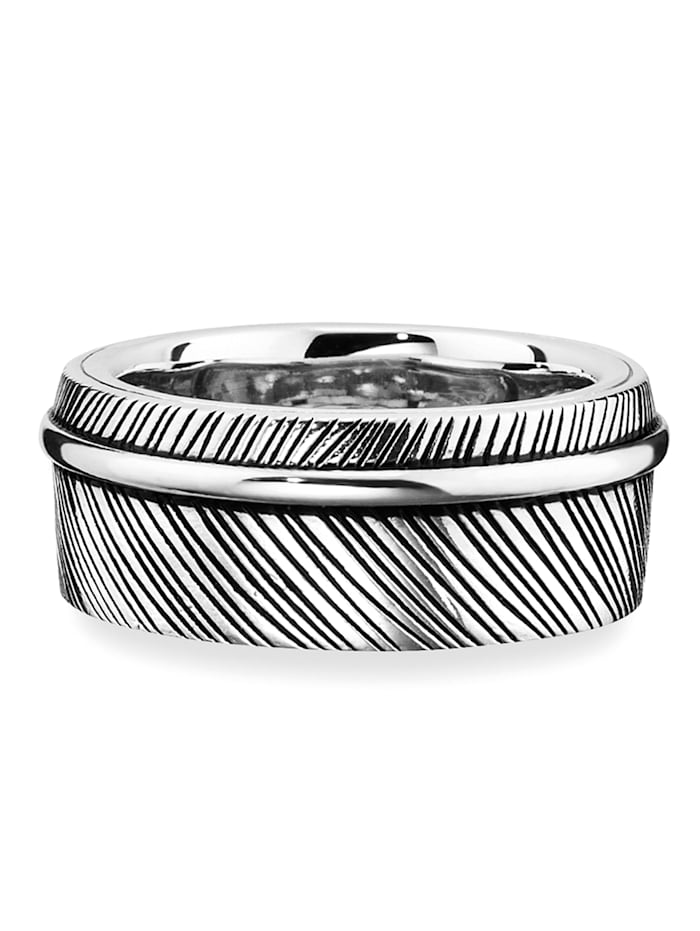 CAI Ring 925/- Sterling Silber ohne Stein Glänzend, Silbergrau