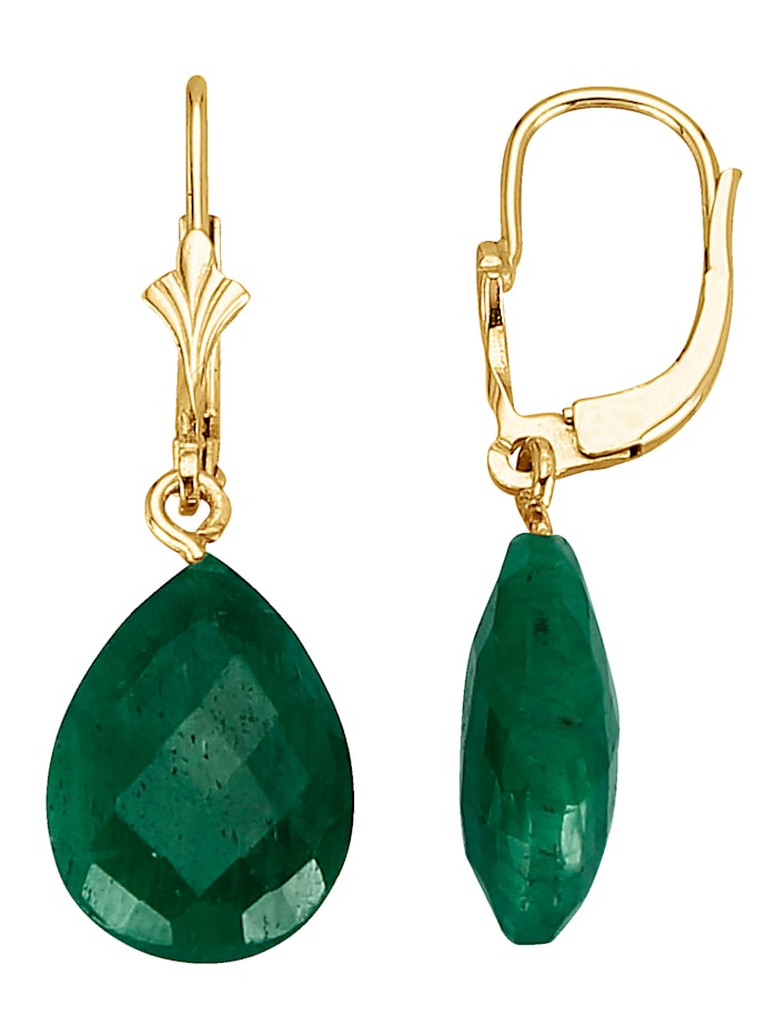 Ohrringe mit Smaragd in Silber 925