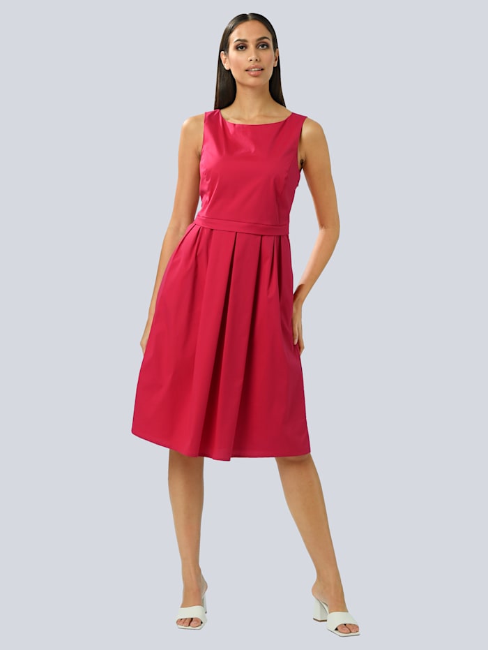 Alba Moda Princesskleid mit Faltenrock aus Baumwollpopeline, Rot