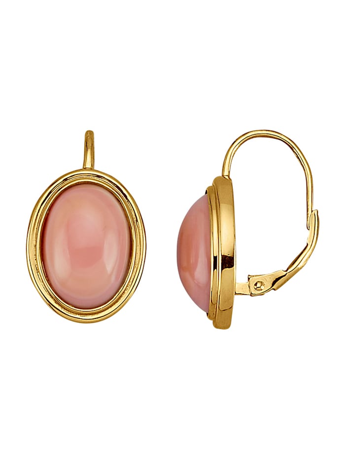 Diemer Perle Ohrringe mit Conch Perlen, Rosé