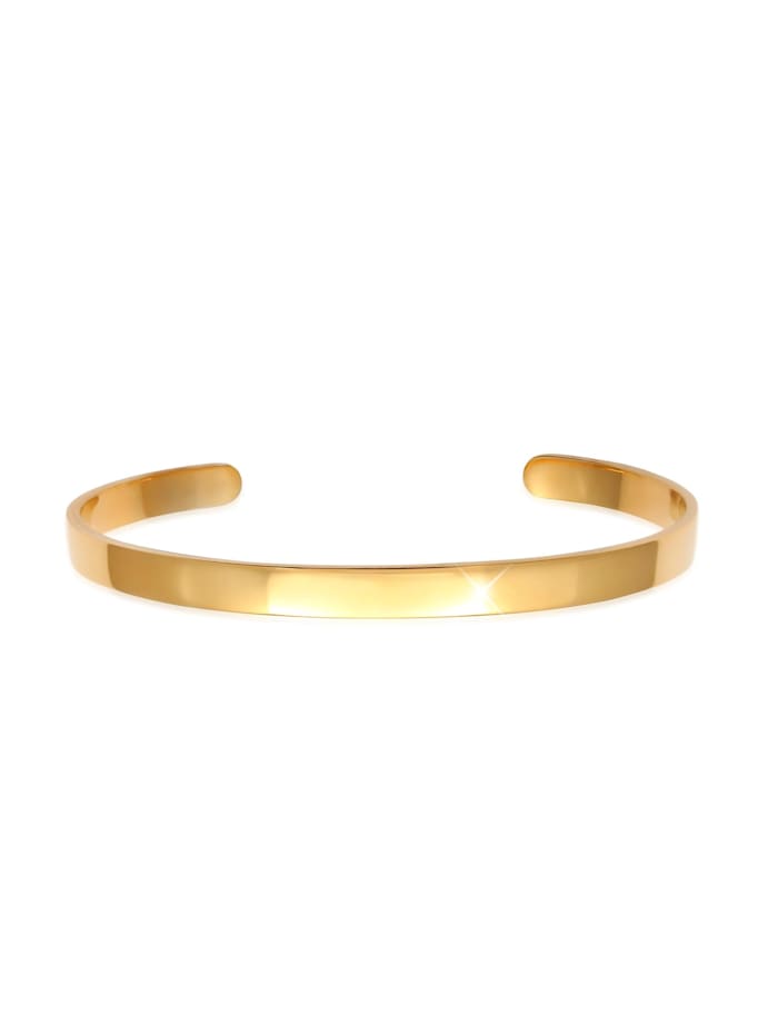 Elli Premium Armband Armreif Offen Glänzend Verstellbar 925 Silber, Gold