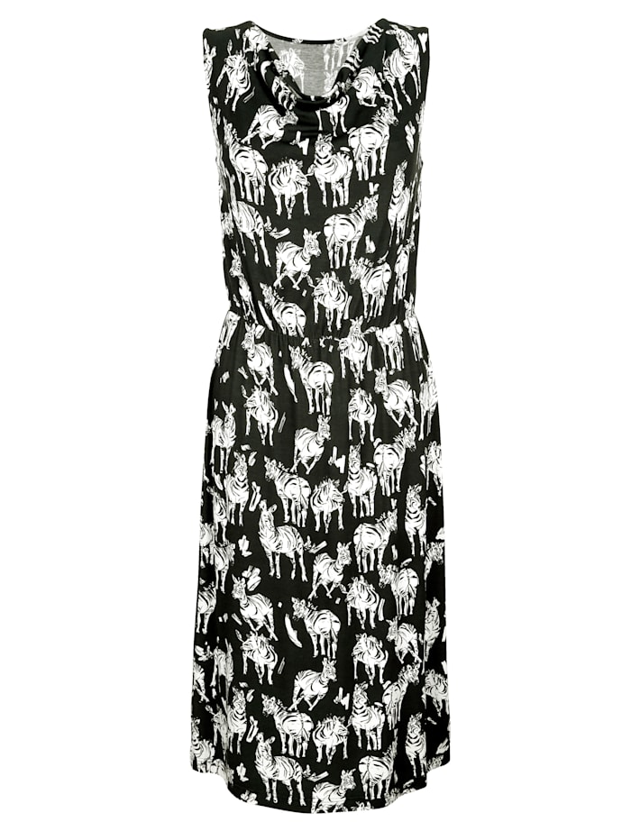 Alba Moda Kleid in trageangenehmer Jerseyqualität, Schwarz/Off-white