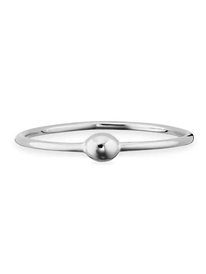 CAI Ring 925/- Sterling Silber ohne Stein rhodiniert, weiß