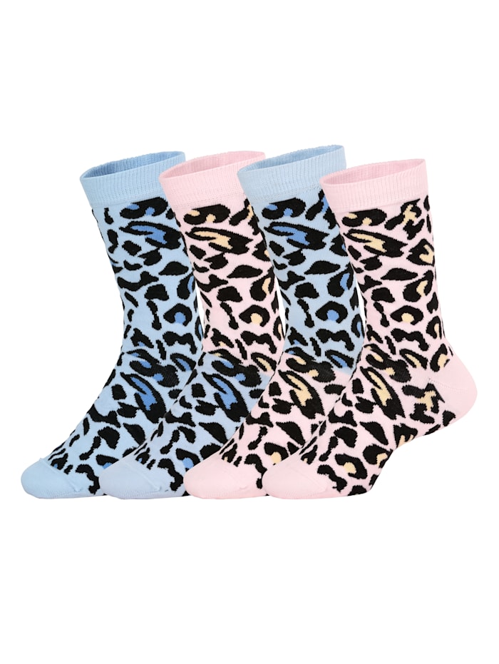 TruYou Socken im 4er Pack auch in Übergröße, Hellblau/Rosé