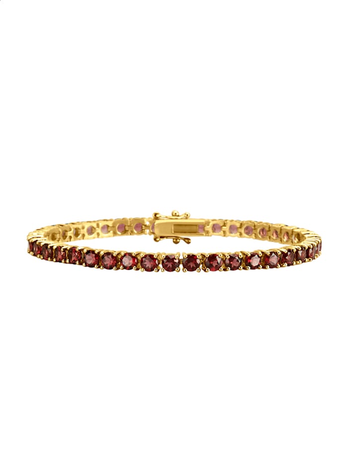 Amara Pierres colorées Bracelet avec rhodolithes, Rouge