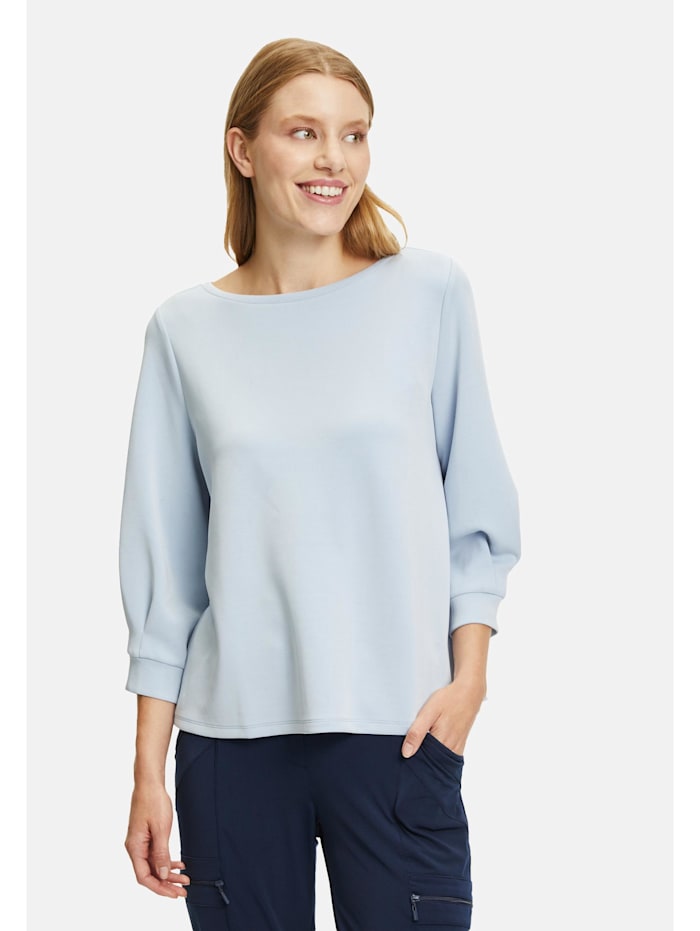 Betty Barclay Sweatshirt mit Kellerfalten, Hellblau