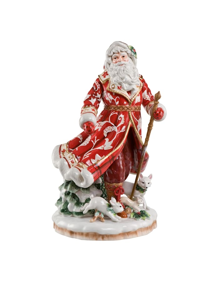 Fitz&Floyd Figur Santa im roten Mantel, Bunt