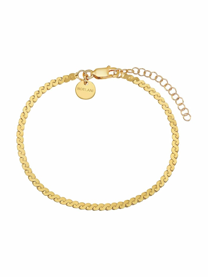 Noelani Armband für Damen, 925 Silber vergoldet, Schlangenkette 16+3 cm "Wave" von NOELANI, Gold