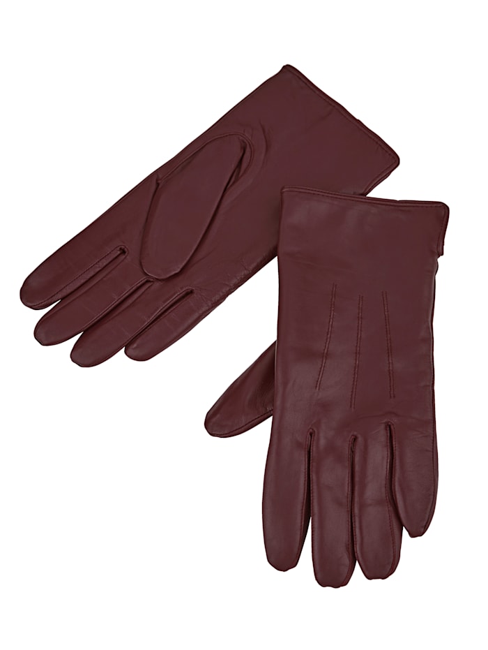 MONA Handschuhe aus weichem Lammnappa, Bordeaux