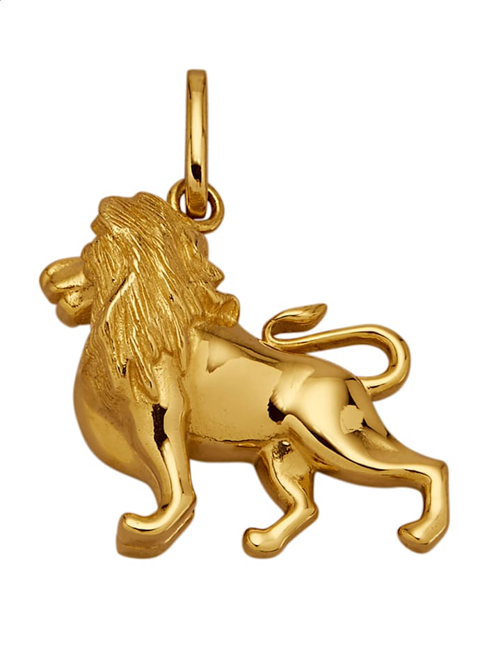 Diemer Gold Hanger Leeuw in prachtig design, Geelgoudkleur